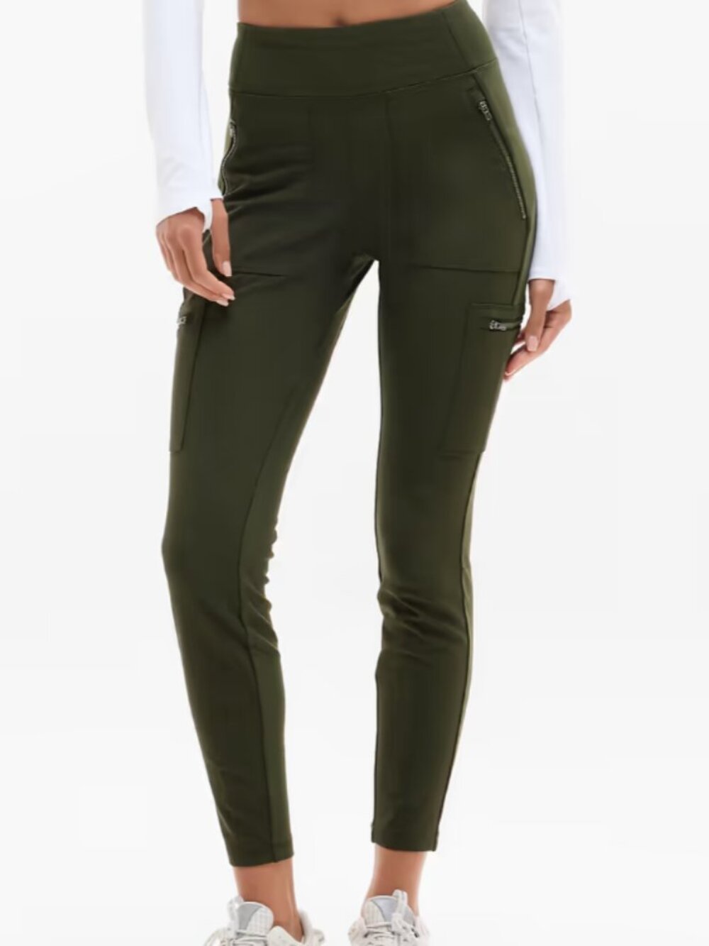 ATHLETA Headlands Hybrid Cargo Jogger Leggings Aspen Olive Green Size 6